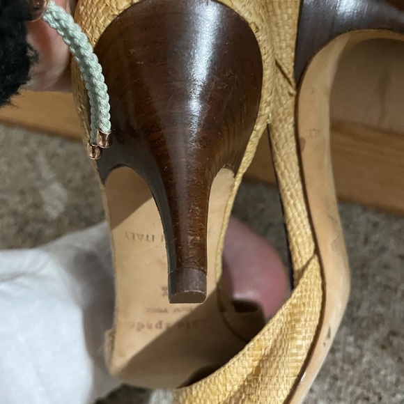 Kate Spade Eden Peep-toe D’Orsey Straw Shoes - Picture 7 of 10